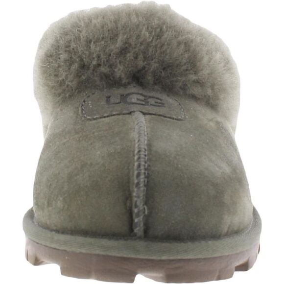 Ugg Coquette Women's Leather Fur Trim Slide Mule Slippers NWT - Picture 3 of 3